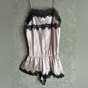 Victoria secret dream angel satin lace trim romper medium